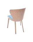 Cabàs 6023 Chair | Upholstered with Wood Back | theMADgroup