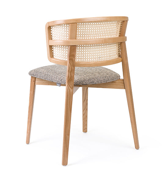 Coffee Wicker chair with elegant woven design for indoor or patio use | theMADgroup