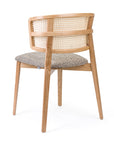 Coffee Wicker chair with elegant woven design for indoor or patio use | theMADgroup