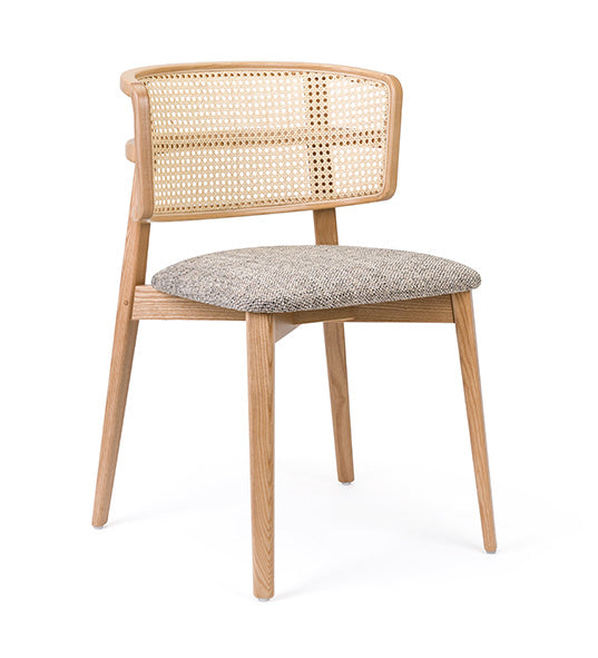 Coffee Wicker chair with elegant woven design for indoor or patio use | theMADgroup
