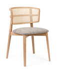 Coffee Wicker chair with elegant woven design for indoor or patio use | theMADgroup