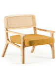 Karl Armchair with Bouclê Gold Yellow Seat and Beech Wood Frame – theMADgroup