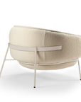 Blop Armchair in bouclê snow with ivory lacquered metal feet – theMADgroup