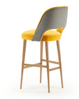Ava Bar Chair with esparta exterior, tobacco interior, and oak legs – theMADgroup