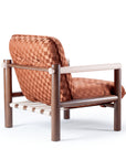 James Armchair in Racer Clove with 056-3 beech wood frame and nude matte lacquered tubes – theMADgroup