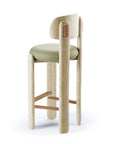 Choux Bar Chair with laser sage seat, Vienna 21 back and legs, beech wood structure – theMADgroup