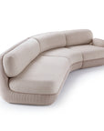 TMG - 1970s TBT modular couch with stripes warm cream base, Vienna velum seat – theMADgroup