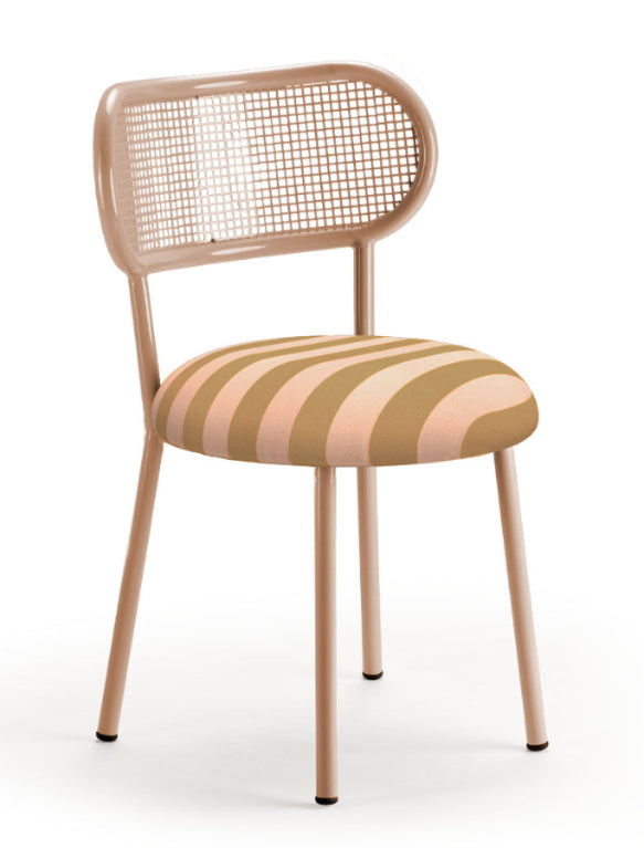 Louise Chair with salmon metal frame and Belmondo 005 seat – theMADgroup