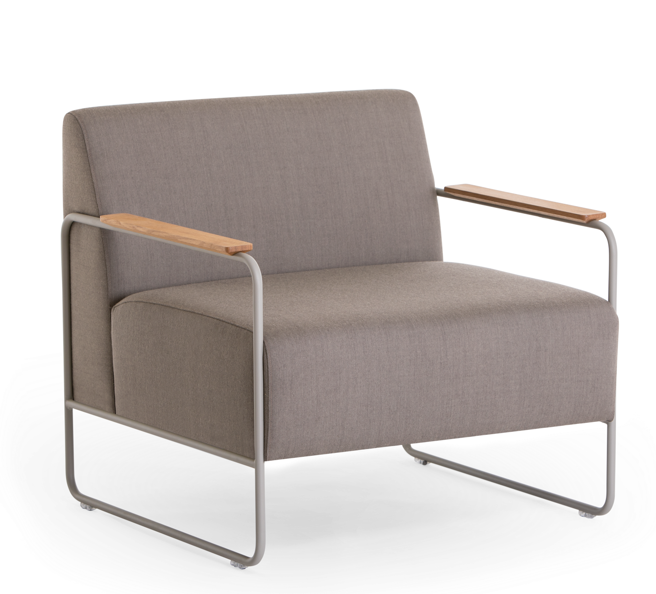VERGES - Dula Lounge Chair With Wooden Armrests