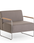 VERGES - Dula Lounge Chair With Wooden Armrests