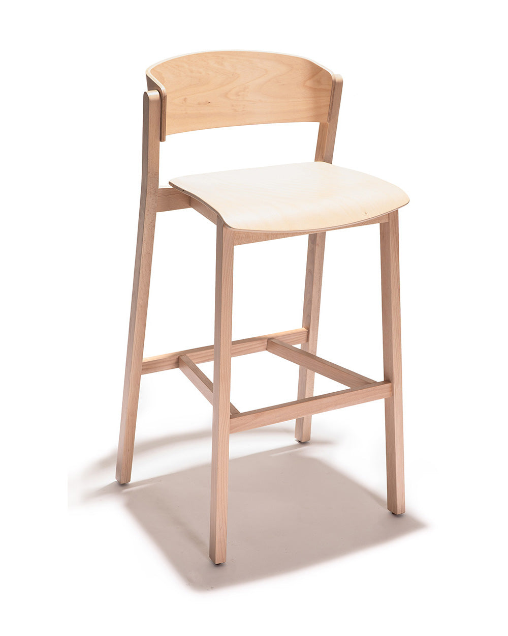 Koto 5906 Stool | Beech Frame Plywood Seat & Back | theMADgroup