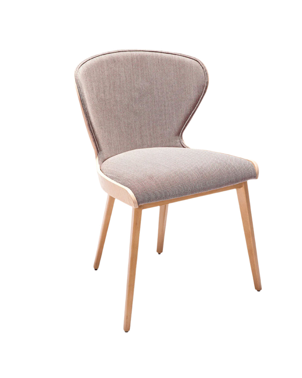 Cabàs 6023 Chair | Upholstered with Wood Back | theMADgroup