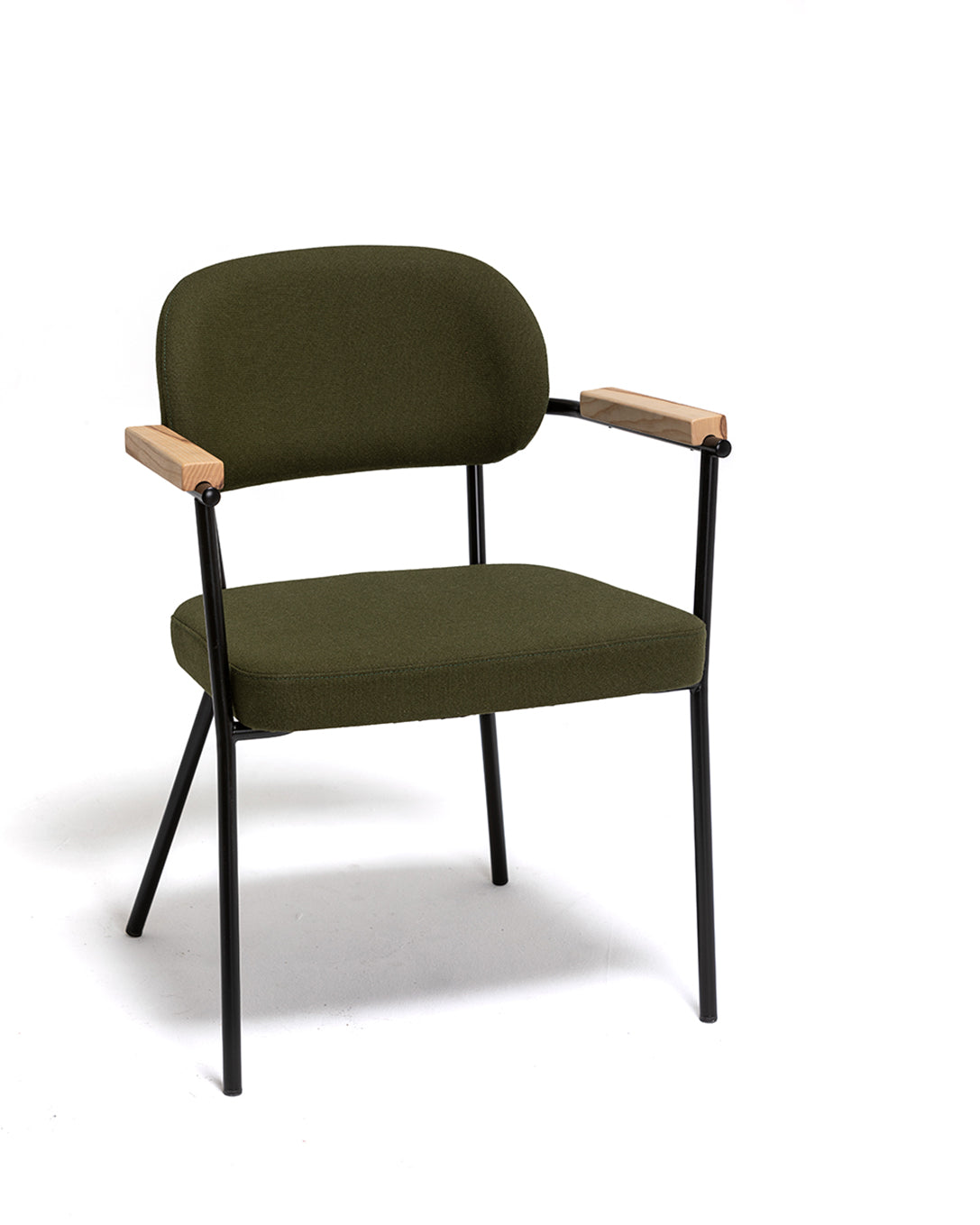 Tubo 6066 Armchair | Iron Frame with Wood Arms | theMADgroup