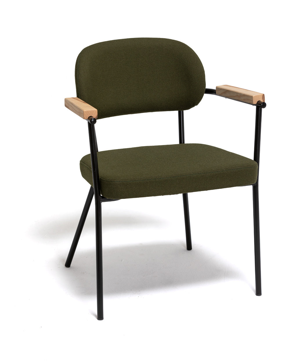 Tubo 6066 Armchair | Iron Frame with Wood Arms | theMADgroup