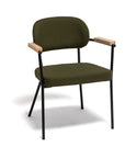 Tubo 6066 Armchair | Iron Frame with Wood Arms | theMADgroup