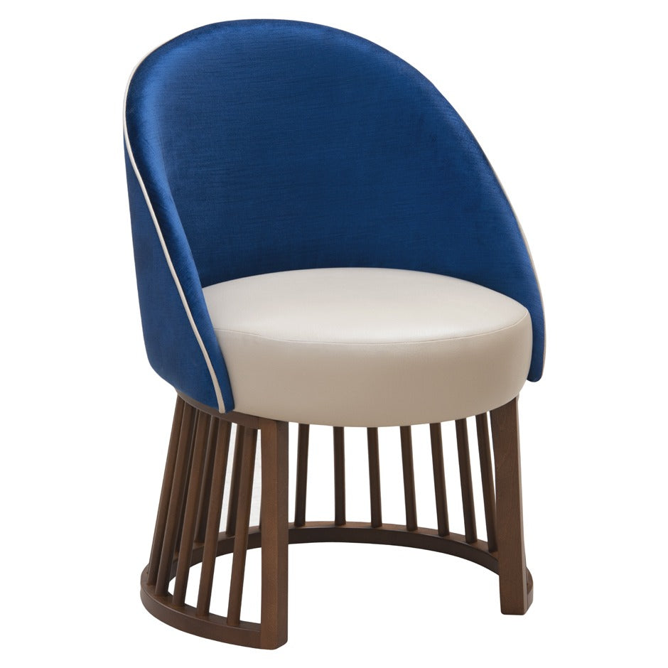 Binio Dining Chair with cushioned seat and modern wooden frame | theMADgroup