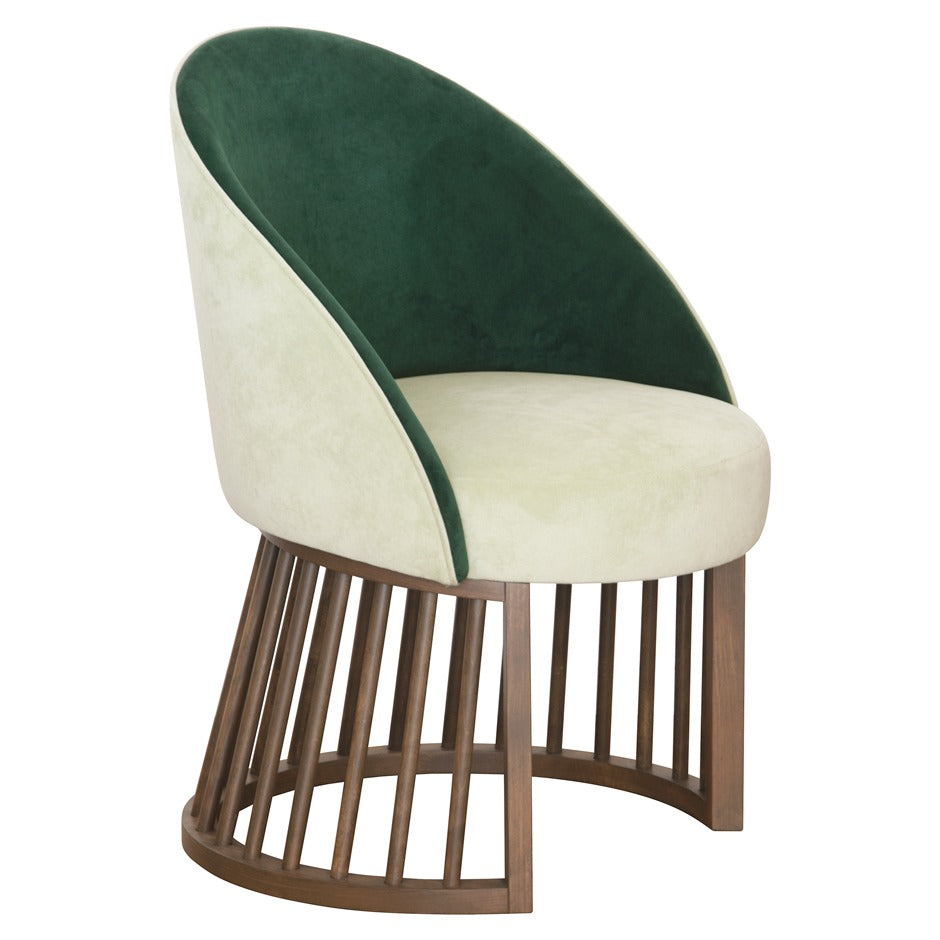 Binio Dining Chair  with cushioned seat and modern wooden frame | theMADgroup