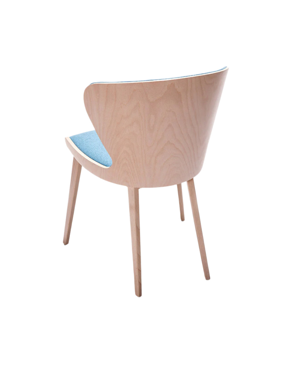 Cabàs 6023 Chair | Upholstered with Wood Back | theMADgroup