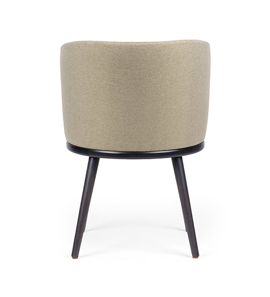 Audrey CB armchair with modern curved back and sleek frame | theMADgroup
