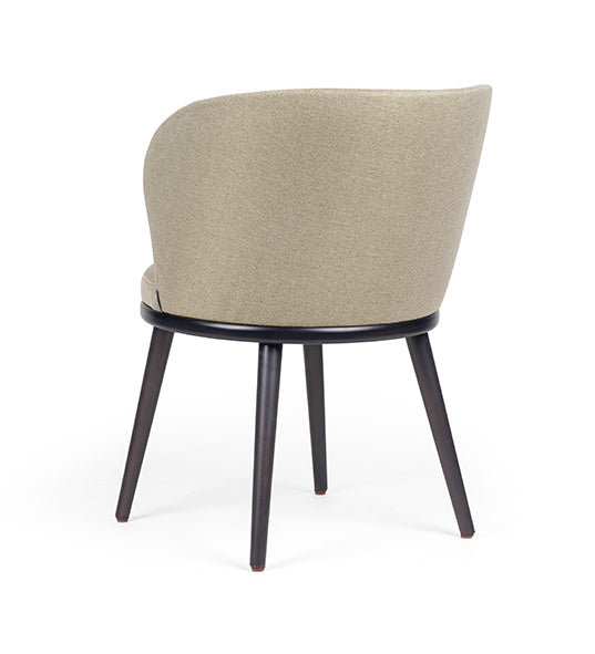 Audrey CB armchair with modern curved back and sleek frame | theMADgroup