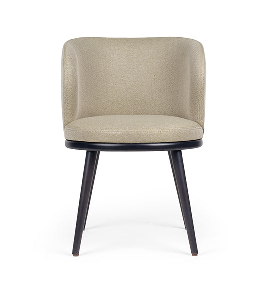 Audrey CB armchair with modern curved back and sleek frame | theMADgroup