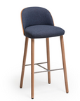 VERGES - Cistell Barstool -  Wooden Legs · H75