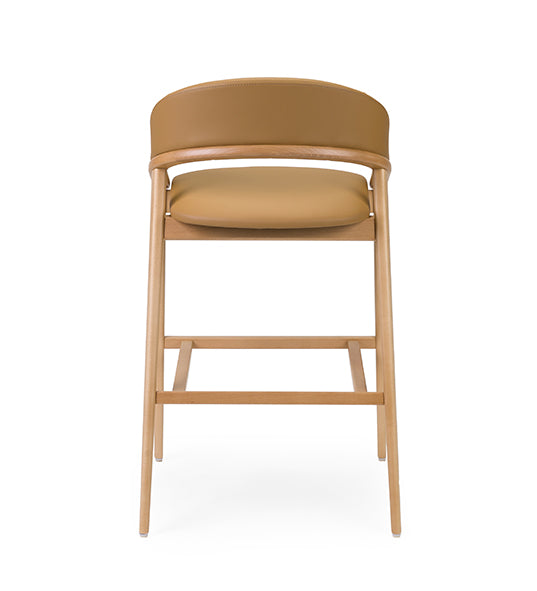 Tagada EST Bar Stool with elevated frame and curved modern seat | theMADgroup