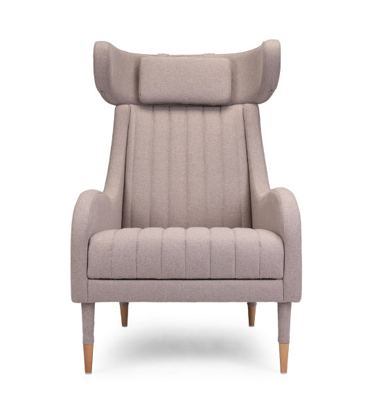 Tula lounge chair with modern curves and relaxed design | theMADgroup