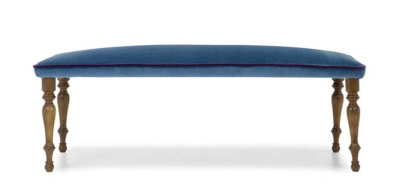 Buy Venus Bench Blue | Curved Modern Accent Seating | theMADgroup
