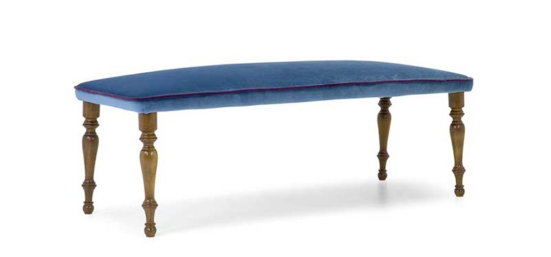 Buy Venus Bench Blue | Curved Modern Accent Seating | theMADgroup