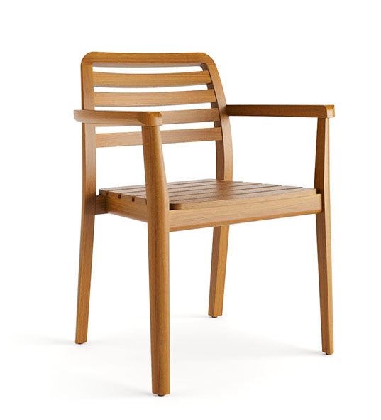Outdoor Palmar CB armchair with relaxed lines and refined finish | theMADgroup