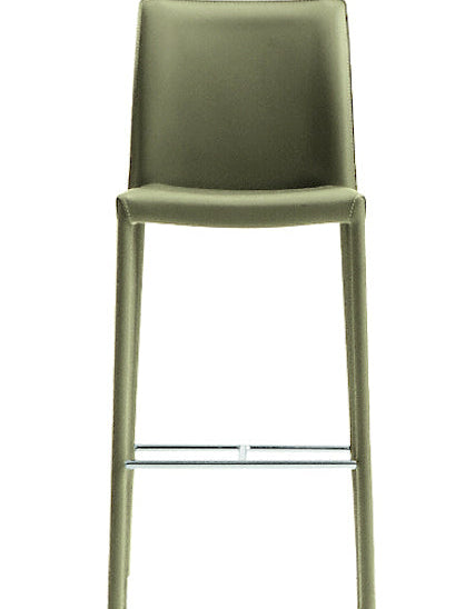 Nuvola H75 R_CU Stool | Leather Bar Stool with Sleek Frame | theMADgroup