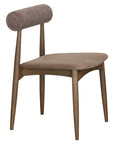 Osaka Chair - Stylish brown fabric dining chair with wooden legs | theMADgroup
