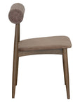 Osaka Chair - Stylish brown fabric dining chair with wooden legs | theMADgroup