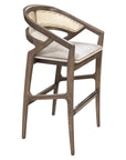 Rory Bar Stool with cane back and cushioned seat | theMADgroup
