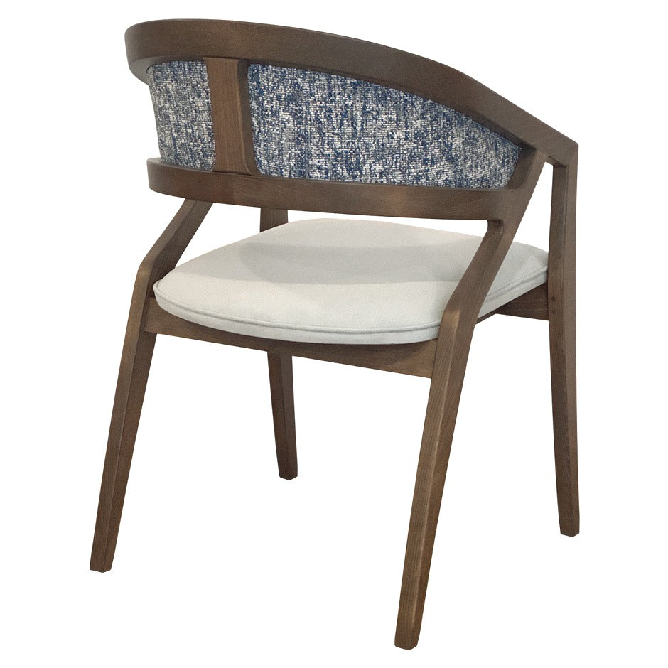 Rory Upholstered Chair with curved wooden frame and upholstered back | theMADgroup