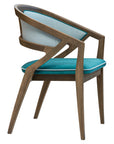 Rory Upholstered Chair with curved wooden frame and upholstered back | theMADgroup