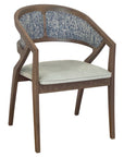Rory Upholstered Chair with curved wooden frame and upholstered back | theMADgroup