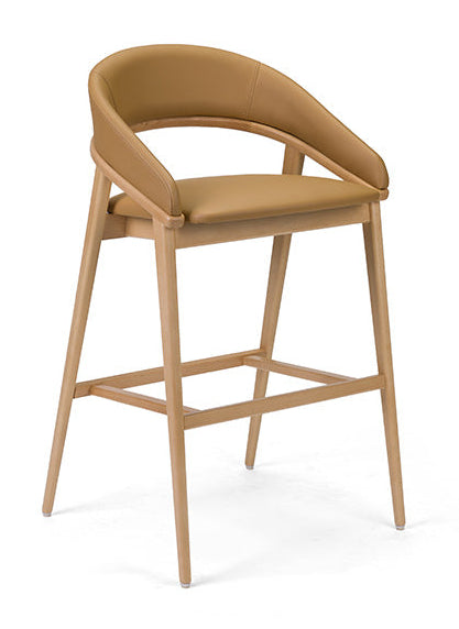 Tagada EST Bar Stool with elevated frame and curved modern seat | theMADgroup