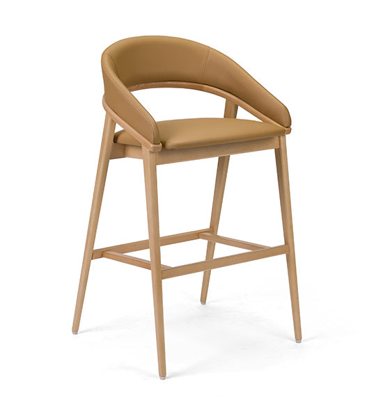 Tagada EST Bar Stool with elevated frame and curved modern seat | theMADgroup