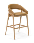 Tagada EST Bar Stool with elevated frame and curved modern seat | theMADgroup