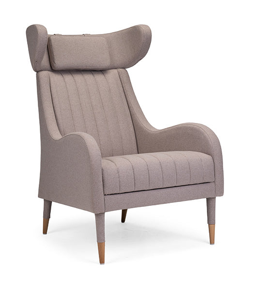 Tula lounge chair with modern curves and relaxed design | theMADgroup