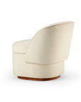 Bisou Armchair in bouclê snow with 056-0 solid wood base – theMADgroup