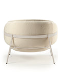 Blop Armchair in bouclê snow with ivory lacquered metal feet – theMADgroup
