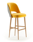 Ava Bar Chair with esparta exterior, tobacco interior, and oak legs – theMADgroup