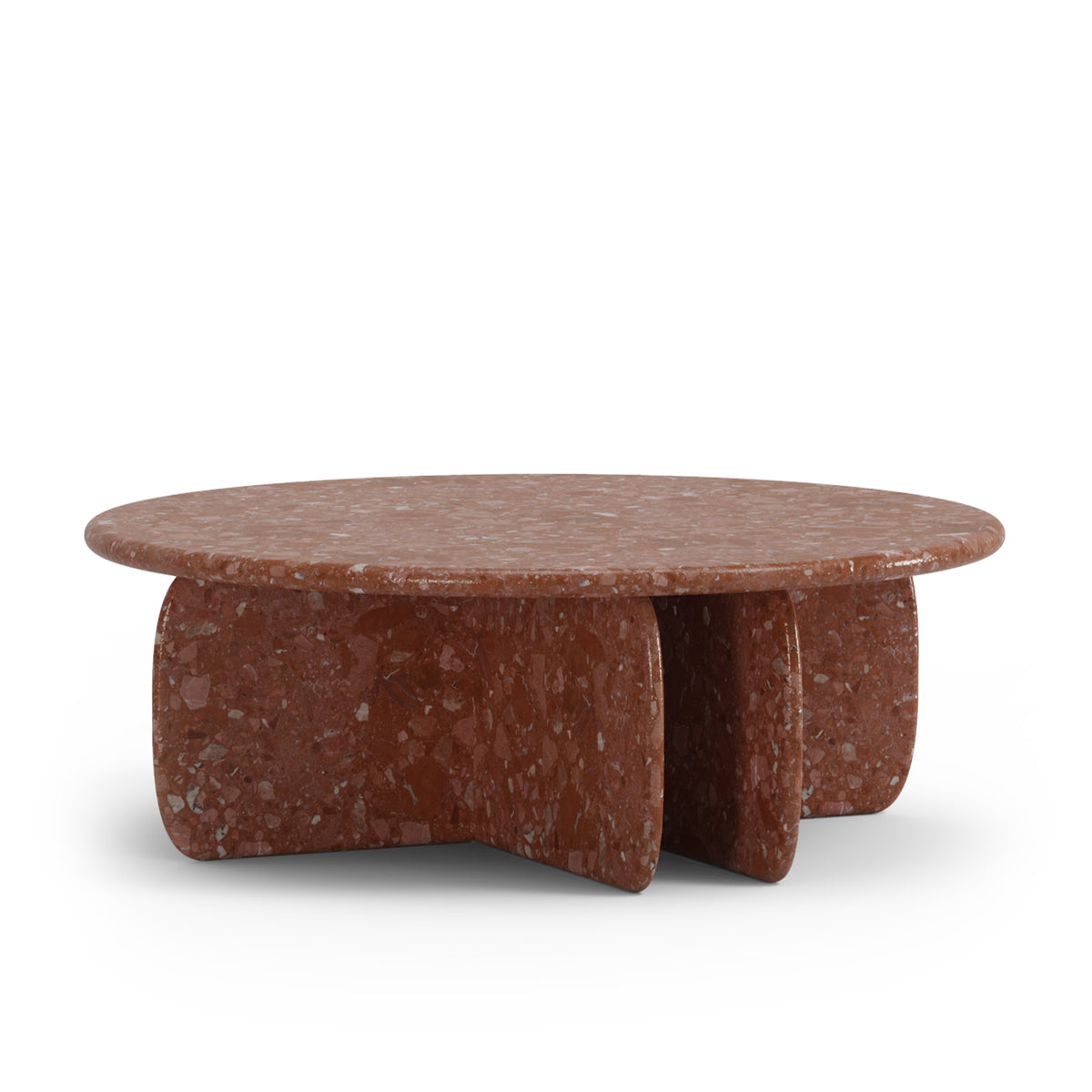 Catus center table in red terrazzo marble – theMADgroup