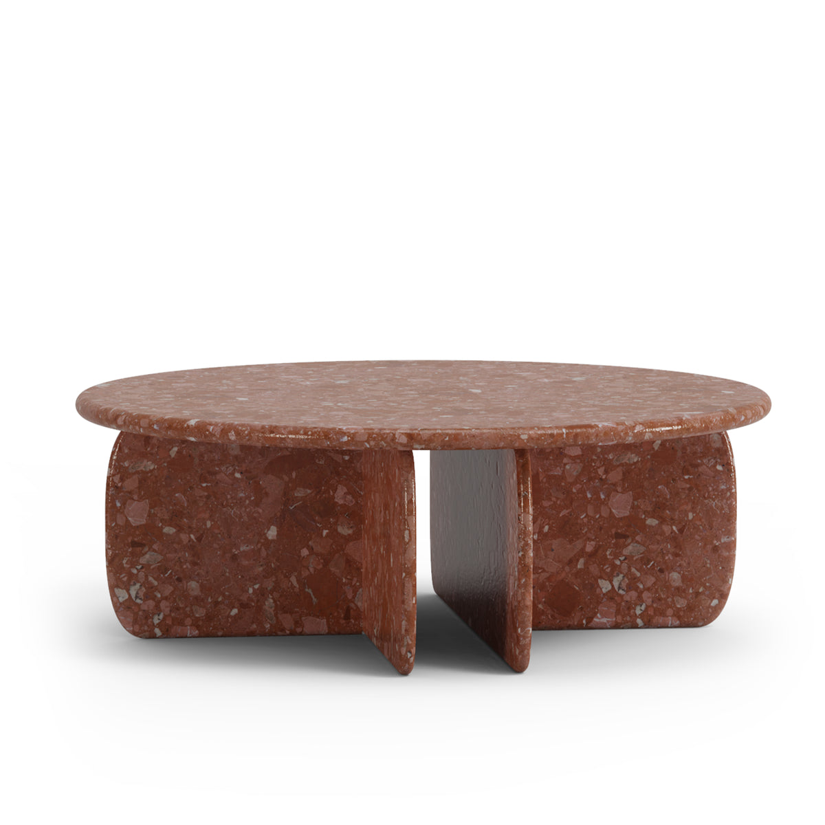Catus center table in red terrazzo marble – theMADgroup