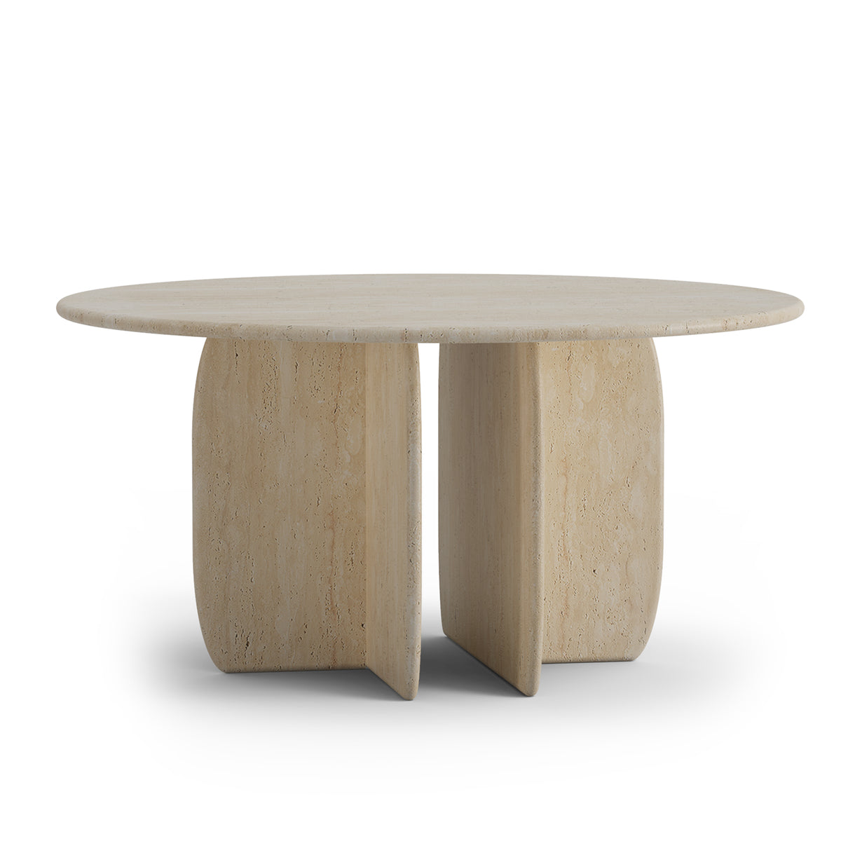 Catus dinner table with natural travertine marble top – theMADgroup