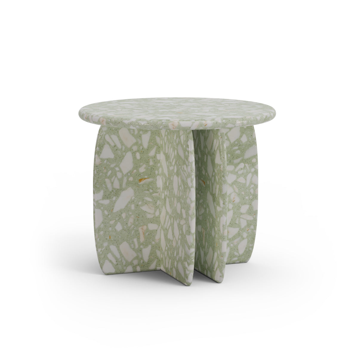 Catus side table with terrazzo sage marble top – theMADgroup