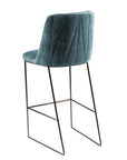 Croix Bar Chair in smooth easy clean 19 with Esparta 22 accents, black metal legs – theMADgroup
